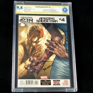 Amazing Spider-Man #4 CBCS 9.8 SIGNED RAMOS + DELGADO 1st Silk Original Sin 2014 - Picture 1 of 3