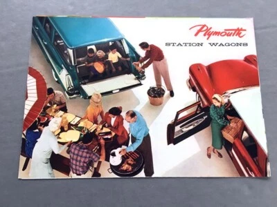 1958 Plymouth Station Wagon Original Car Sales Brochure - Fury Custom Suburban Foto 1 de 4