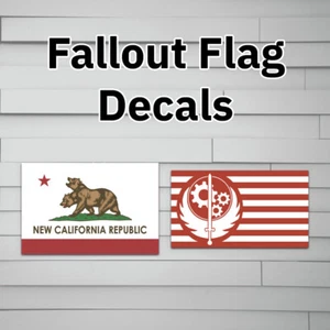 Flag Decal (Sticker, NCR BOS New California Republic Brotherhood of Steel)Car la - Picture 1 of 6