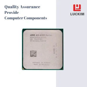 AMD A4-6300 CPU - Socket FM2 2 Cores 2 Threads 3.7GHz 1MB L2 Cache 2MB L3 Cache - Picture 1 of 7