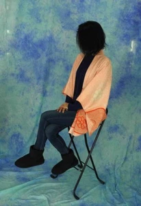 【23】Japanischer Kimono Shibori-gefärbt HAORI Mantel Made in Japan Seide 76 cm 29,9 Zoll - Bild 1 von 10