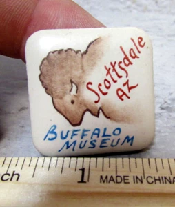 Buffalo Museum Scottsdale Arizona Ceramic tile fridge magnet, fun collectible - Bild 1 von 2