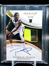 2016 Immaculate Collegiate Signature Taurean Prince RPA #/99 Baylor