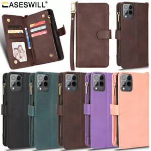 For T-Mobile Revvl 6X 6 Pro 5G Zipper Folio Leather Wallet Flip Case Card Holder - Picture 1 of 47