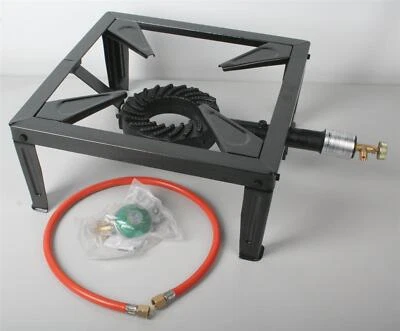 GAZCAMP Gaskocher Hockerkocher 7,5 kW DE/AT 100 kg belast. 80 cm Schlauch 50 mBar Regler