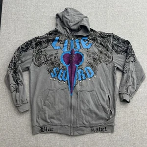 Blac Label Live Die By Sword Hoodie Vintage Y2K Affliction Ed Hardy 3XL XXXL - Picture 1 of 21