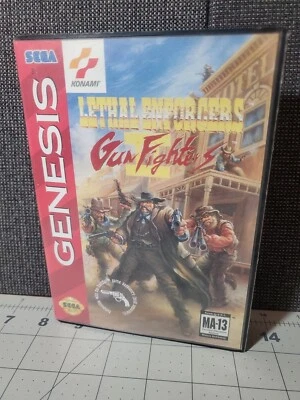 Lethal Enforcers 2 II Gun Fighters (Sega Genesis Konami 1994) Tested Case Game - Image 1 of 4
