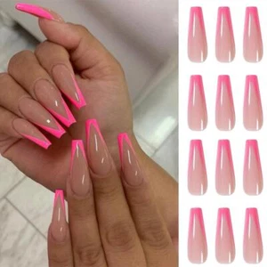 Tool Artificial Nail Tips Wearable Fake Nails French Ballerina False Nails - Picture 1 of 4
