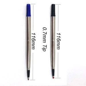 116mm long 0.7mm Tip Ballpen Rollerball Pen Refills for Parker 1905323 3021531 - Picture 1 of 25