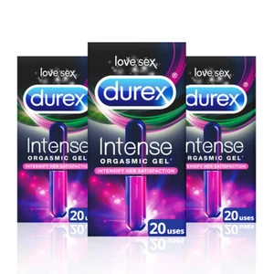 Durex Intense Orgasmic Gel 10ml x 3 Lubricant Arousal Gel for Enhanced Climax - Picture 1 of 4