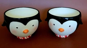 Penguin Shaped Treat or Serving Bowls by Hallmark, 4.75" Across, 4" Deep, 2007 - Picture 1 of 2