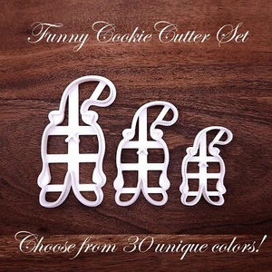 Silly Cat Butt Cookie Cutter Stamp Set – Funny Kitty Rear Shaped Baking Molds - Picture 1 of 11