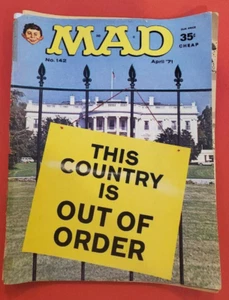 Vintage Mad Magazine #142 April 1971 - This Country Is Out of Order Cover - Bild 1 von 3