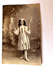 OLD PHOTO GIRL FANCY DRESS COSTUME BURY ST EDMUNDS CHILD SOCIAL HISTORY NT 184