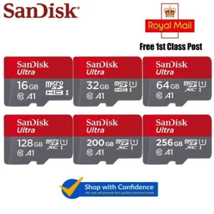 Genuine SanDisk Micro SD Memory Card microsd 32GB 64GB 128GB SDHC SDXC Class 10 - Picture 1 of 69