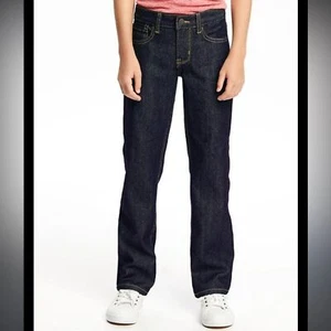 Old Navy boys size 14 husky dark wash denim straight leg jeans - Picture 1 of 9