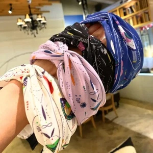 women Wide Soft Headband Korean Girls Floral Alice band hair bands polka Dot UK - Picture 1 of 29