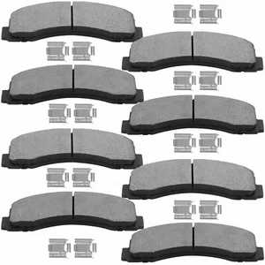 Pastillas de freno delanteras y traseras de cerámica con hardware para Ford F150 F-150 2010 2011 - Imagen 1 de 4
