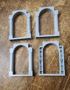 LEGO Light Bluish Gray Door Frame 1x6x7 Arched, Notches, Rounded Pillars. QTY 4. - Picture 1 of 1