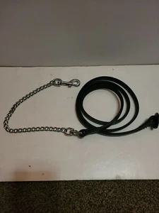 Plomo de 6 pies de largo charol negro SS 17 en cadena nuevo.  - Imagen 1 de 3
