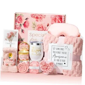 Birthday Gifts for Women Self Care Gifts Spa Gifts Baskets Bath Set Get Rose - Picture 1 of 8