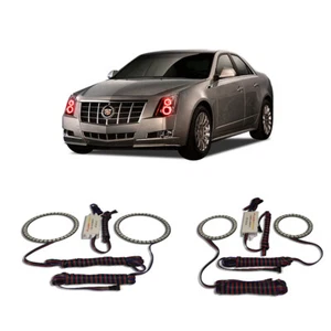 Kit de halo de faros de ojo de ángel rojo brillante para Cadillac CTS 08-13 - Imagen 1 de 3