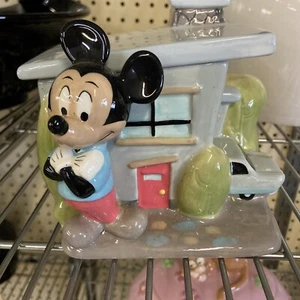 MICKEY MOUSE WALT DISNEY TARRO DE GALLETAS CASA HOGAR TAPA TECHO AÑOS 50 ESTILO COCHE GARAJE - Imagen 1 de 6