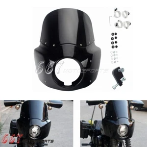 For 1999-2017 Harley Dyna FXD Street Bob FXDB Headlight Fairing Windshield Kit - Picture 1 of 6