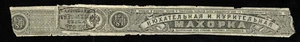 rt38 Russia tobacco revenue strip, 19th century, black with handstamp - Picture 1 of 1