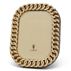 NEW L'Objet Cuban Link Frame Gold 20x25cm - Picture 1 of 1