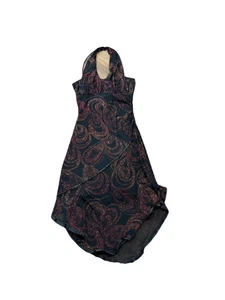 Tabu schwarz rot Glitzer Neckholder Kleid Gown Whimsigoth Y2K Dark Fairycore Gr. L - Bild 1 von 8