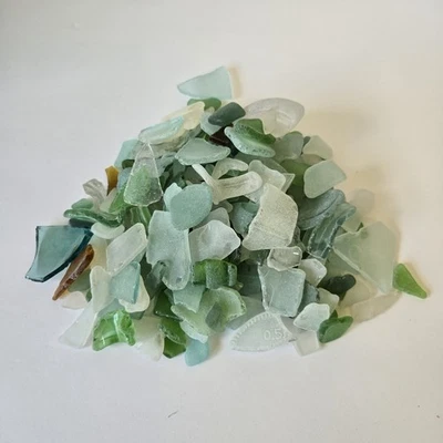 Vidrio de mar genuino de playa de 2 lb encontrado en la playa artesanal colores y tamaños mezclados Foto 1 de 4
