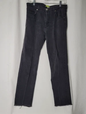 Calça jeans Versace masculina vintage 34x27 (real 31") preta afunilada - Imagem 1 de 4