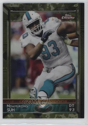 2015 Topps Chrome STS Camo Refractor /499 Ndamukong Suh #22 - Image 1 of 2