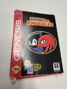 Sonic & Knuckles (Sega Genesis) Cartridge & Box - No Manual - Free Shipping - Picture 1 of 7