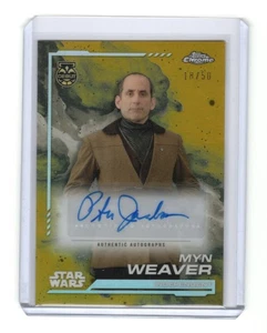 Star Wars Chrome Topps 2024 GOLD Auto AU-PJ Peter Jacobson as Myn Weaver #18/50 - Picture 1 of 4