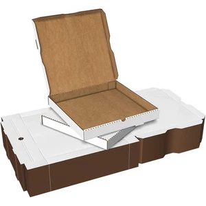 White Cardboard Pizza Boxes, Takeout Containers - 16 x 16 Pizza Box Size, Cor... - Picture 1 of 7