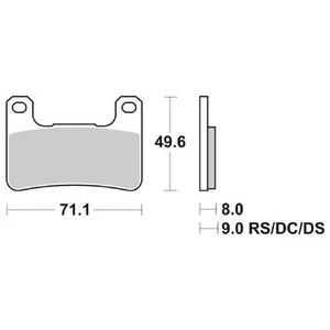 Pastillas Freno Delantero Racing SBS 806 DS Dual Sinter Suzuki GSX R (K6 K7) 750 - Imagen 1 de 4