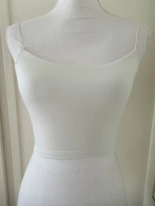 NEW Joah Brown Low Back White Crop Cami Tank Top XS/S - Picture 1 of 5
