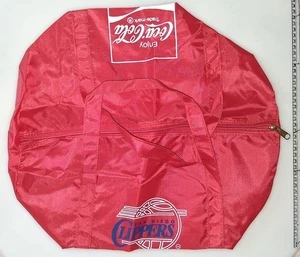 Vintage San Diego Clippers Enjoy Coca Cola Duffle Bag 1980s NBA Defunct 16" x 9" - Picture 1 of 13