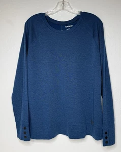 OGIO Long Sleeve Shirt Women’s Size Large Blue Polyester Wool Blend Thin Soft - Picture 1 of 12