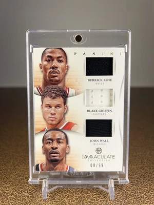 Camiseta triple Panini Immaculate Derrick Rose Blake Griffin John Wall 2012/99 Foto 1 de 2