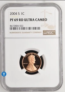 2004-S LINCOLN MEMORIAL CENT NGCS PF 69 RD ULTRA CAMEO PROOF 1C PENNY - Picture 1 of 2