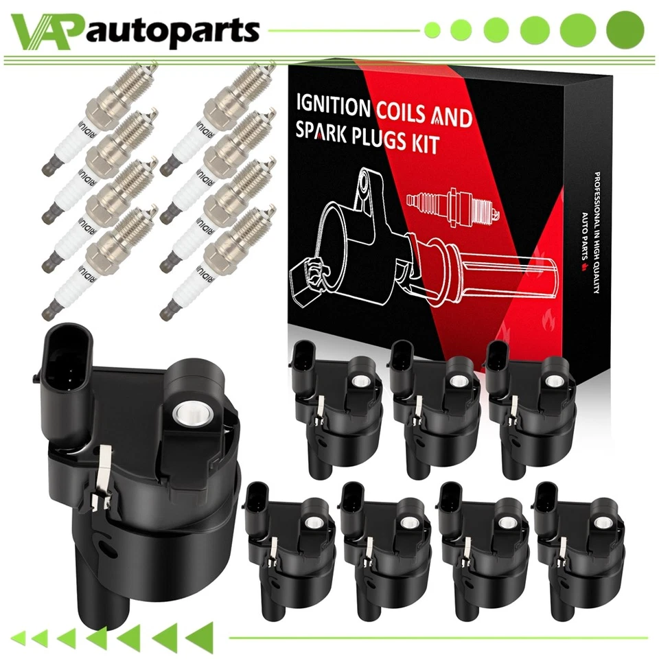 Bobina de encendido y bujía 8 rondas para GMC Savana 3500 V8 2008 2009-2017 4,8 L Foto 1 de 4