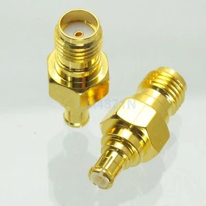 1pce Adapter SMA female jack to MCX male plug RF connector straight gold plating - Picture 1 of 5