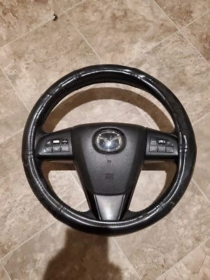 Руль 2010-2013 11 12 Mazda 3 без переключателя управления 3 спицы черный от оригинального производителя - Изображение 1 из 3