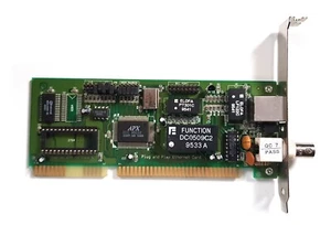 Network card APX EDI 95C02 ISA 16 bit Lan BNC ethernet RJ45 Plug and Play - Picture 1 of 4