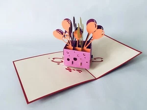 Confezione Regalo Con Palloncino 4, Carte Pieghevoli 3D, Pop-up Card, Biglietto Auguri - Foto 1 di 5