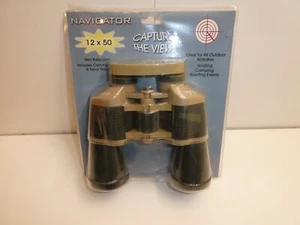 NEW BINOLUX 12x50 Binoculars, Strap, Carrying Case Navigator Red Ruby Lens Camo - Picture 1 of 10