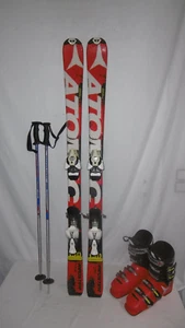 ATOMIC " REDSTER " TOP JUNIOR ALLROUND CARVER SKI 130 CM + SKISCHUHE GR: 40 SET. - Picture 1 of 6